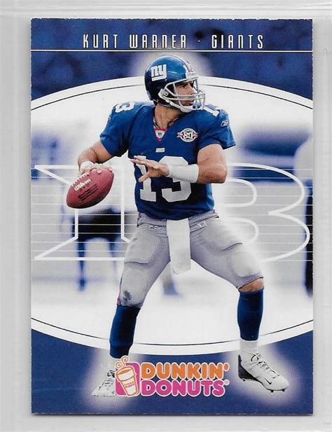 Eli Manning Rookie Card 2004 Dunkin Donuts Giants Team Set Upper Deck