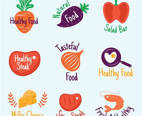 Healthy Food Logo Collection | FreeVectors