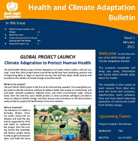 World Health Organization - Health and Climate Change Adaptation ...