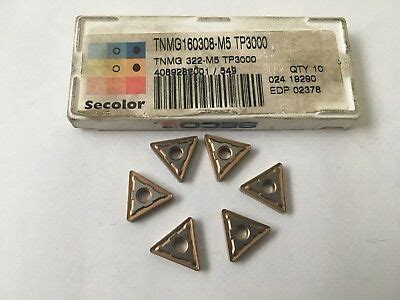 Seco Carbide Inserts TNMG160308 M5 TP3000 Quantity 6 EBay