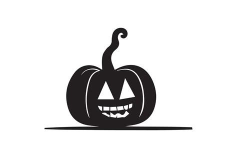 Halloween Pumpkin Silhouette Vector Black And White 26317027 Vector