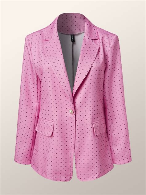 Urban Polka Dots Long Sleeve Regular Fit Blazer Tops Polka Dots