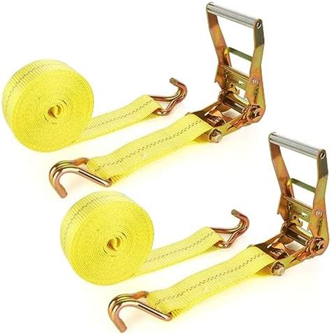 Amazon 2Pcs 2 Inch Ratchet Straps Heavy Duty 20ft Tie Down Straps