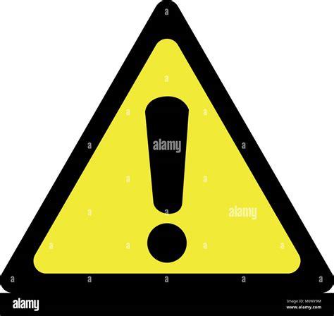 Warning Sign Vector With A Exclamation Caution Indicator Triangle Yellow And Black Stock