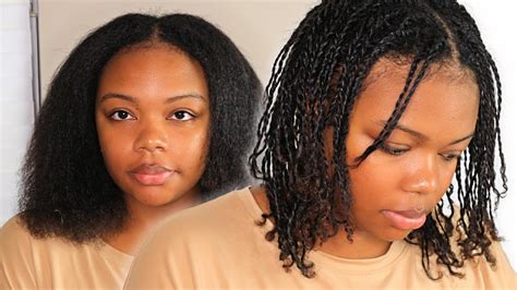 How To Do Mini Twists On Stretched Blown Out Low Density Fine Natural