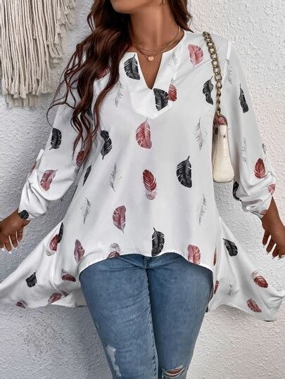 Plus Size And Curve Blouses Womens Plus Size Blouses Shein Uk