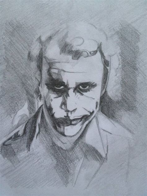 How To Draw The Joker Heath Ledger The Dark Knight Step By Step