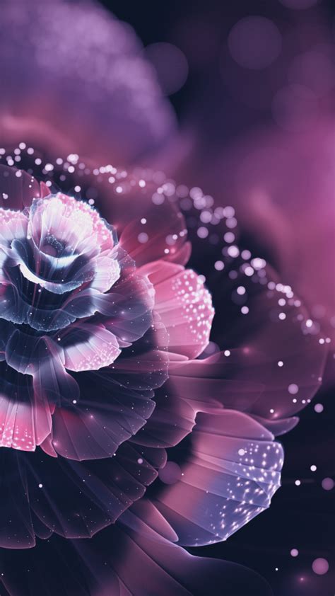 Purple Flower Abstract Wallpaper 595 540x960 Wallpaper Hd Wallpaper