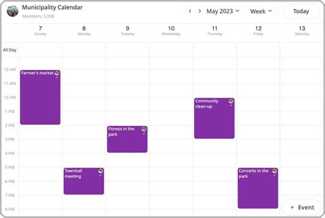 Community Calendar with GroupCal - shared community events