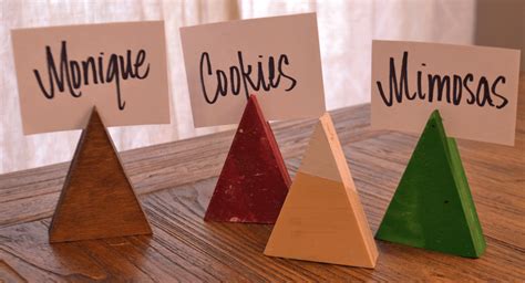 How to Make Easy Christmas Tree Place Card Holders - Home Fixated