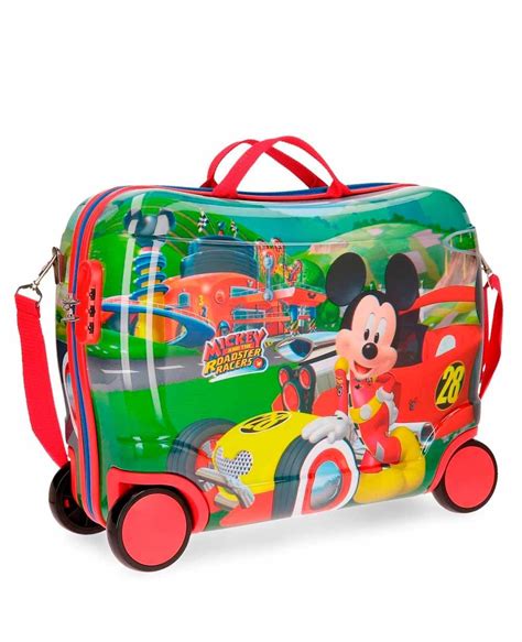 Maleta Correpasillos Disney Mickey Roadster Roja Cm Maletia