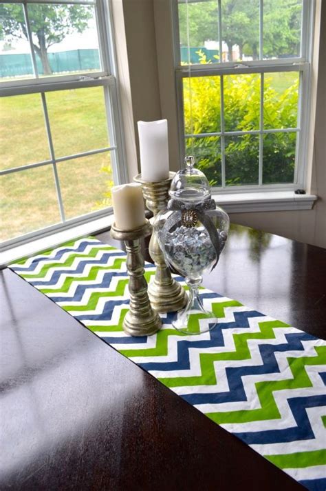 Hand Painted Chevron Table Runner