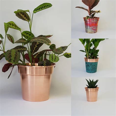 Handmade Solid Copper Plant Pot Planter 4 5 6 7 Inch Etsy Uk