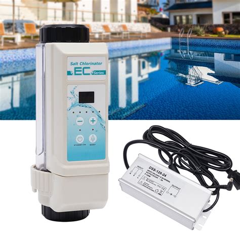 Fichiouy Pool Salt Chlorine Generator Up To 20 000 Gallon Salt Water