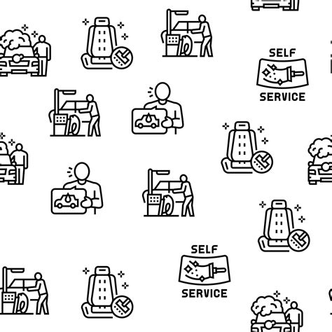 Self Service Car Wash Vector Seamless Pattern 10144630 Vector Art at