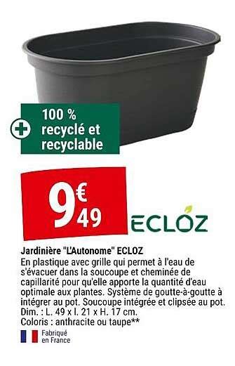 Promo Jardinière l autonome Ecloz chez Gamm vert iCatalogue fr