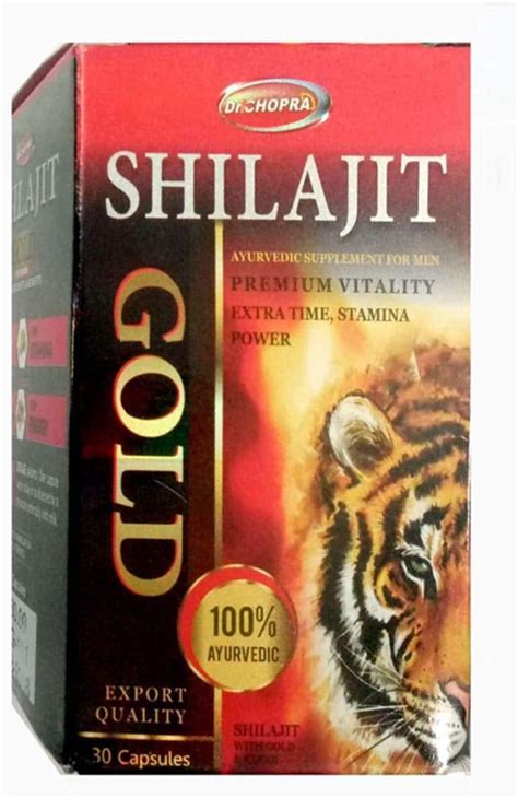 Buy Dr Chopra 100 Ayurvedic Shilajit Gold Capsule For Men Bottle Of 30 Capsules Online At