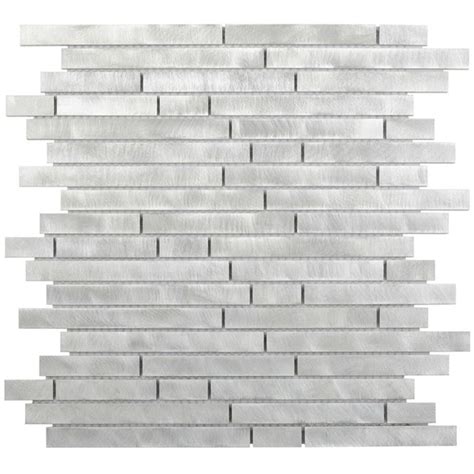 Elida Ceramica Alumina Bar Metallic Metal Linear Wall Tile 12 X 12 Each Delivery Or Pickup