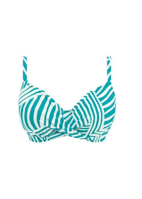 Fantasie Bikini Top La Chiva 34GG Underwired Twist Full Bra Aquamarine