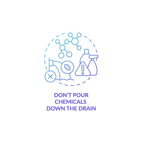 Blue Concept Vector Hd Images Dont Pour Chemicals Down Drain Blue