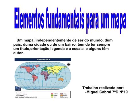 Orientação De Um Mapa - Elementos fundamentais de um mapa | ODP | Geography | Science