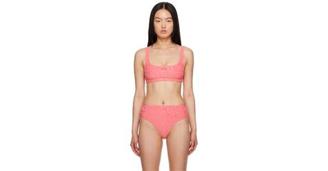 Versace Pink Dua Lipa Edition Bikini Top Lyst