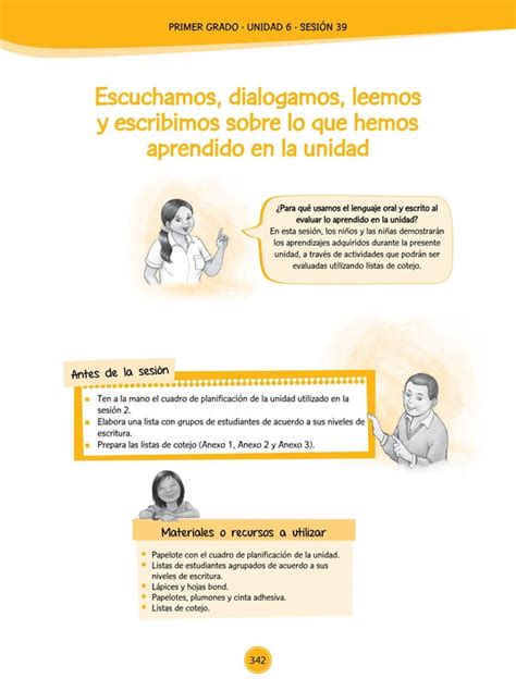 Documentos Primaria Sesiones Unidad06 Primer Grado Integrados 1g U6