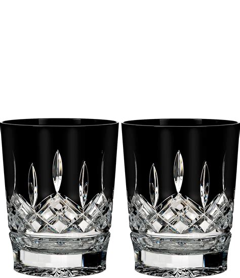 Waterford Lismore Black Crystal Double Old Fashioned Pair Dillards