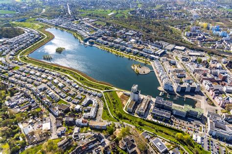 Dortmund Aus Der Vogelperspektive Uferbereiche Des Sees Phoenix See In