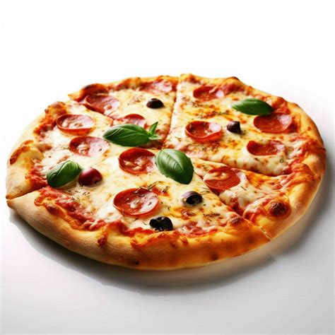 Pizza with white background high quality ultra hd 30660317 Stock Photo ...