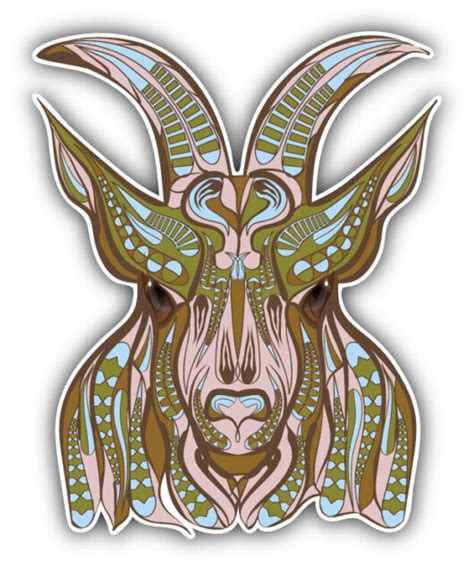 Ethnic Goat Head Car Bumper Sticker Decal Sizes Ebay