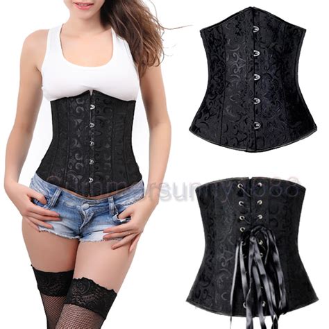 Plus Size Lingere X X X X X Satin Cupless Underbust Corset SEXY Lingerie H EBay