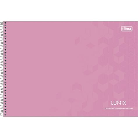 Caderno Cartografia Milimetrado Lunix Rosa Tilibra Submarino