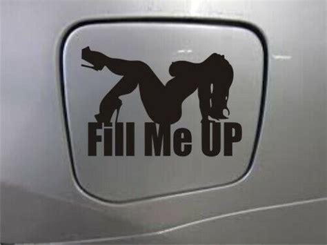 Bbw Fill Me Up Gas Tank Funny Diecut Vinyl Window Decal Sticker Car