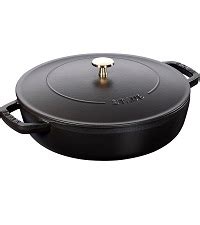 STAUB Gusseisen Bräter Cocotte Rund Flach 26 cm 4 L Aromaregen