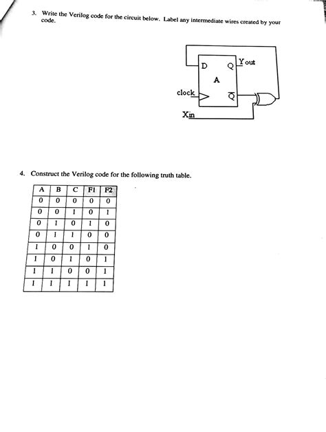 Solved Write The Verilog Code For The Circuit Below Label Chegg