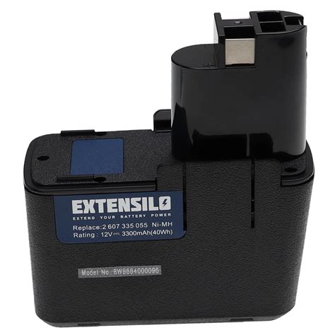 EXTENSILO 3x Batteries Compatible Avec Bosch BABS 12V BH 1214 GBM