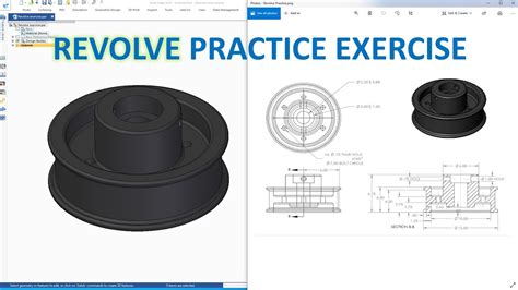 Solid Edge Tutorials 13 Modeling Revolve Revolve Cut Practice