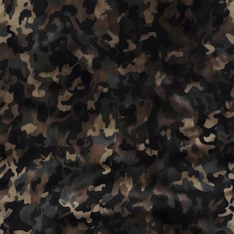 Premium AI Image Dirty Camouflage Fabric Texture Dark Color