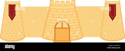 Isolated medieval castle wall building Stock Vector Image & Art - Alamy