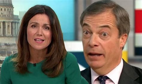 Itv Good Morning Britain Susanna Reid Steps During Farage Brexit Debate