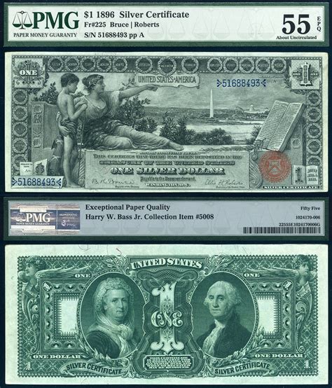 Silver Certificate Educational Note Fr Pmg Graded Au Epq