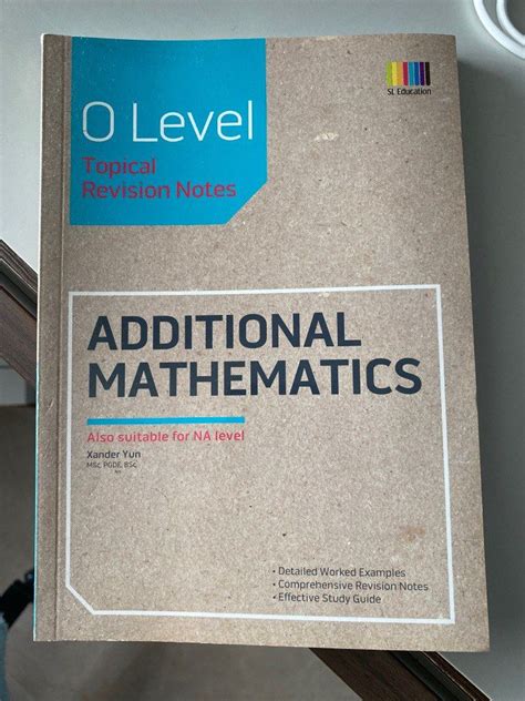 O Level Topical Revision Notes Additional Mathematics Hobbies Toys