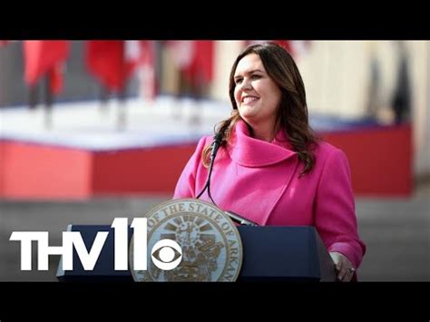 Gov Sarah Huckabee Sanders Delivers Inaugural Speech Youtube