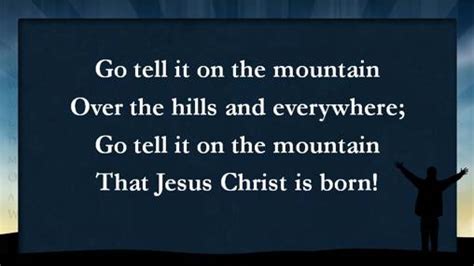 Church PowerPoint Template: Go Tell It On the Mountain with Lyrics - SermonCentral.com