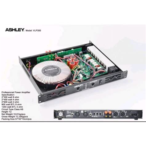 Jual Power Amplifier Professional Ashley VLP 300 Black Original Di