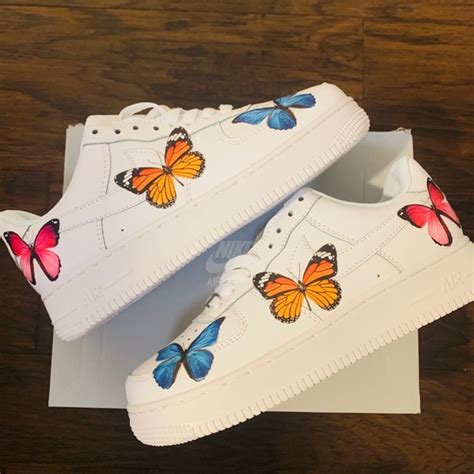 Nike Shoes Custom Nike Air Force Butterfly Poshmark