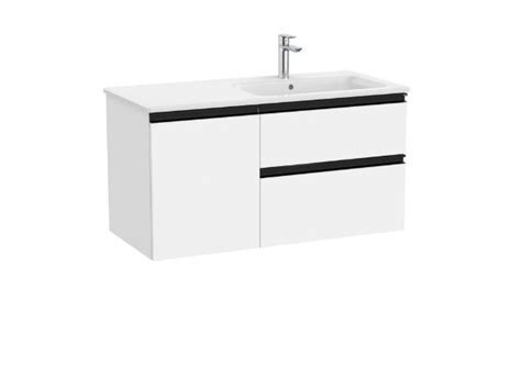 UNIK MUEBLE Y LAVABO MODELO GAP 2 CAJONES Y 1 PUERTA BLANCO MATE CON