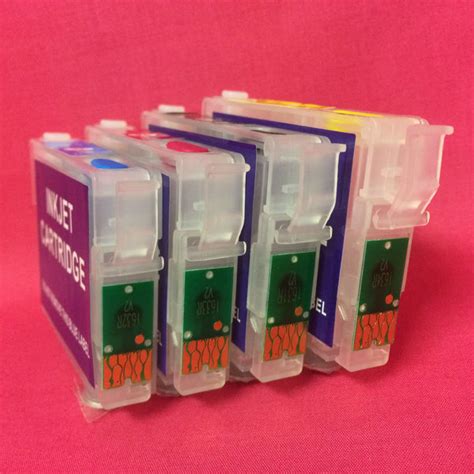 16 Xl Set Refillable Empty Cartrides Workforce Wf2630wf Wf2650dwf Wf26 Premium Inks