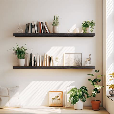 amazoncom lavie home floating shelves floating wood shelves set